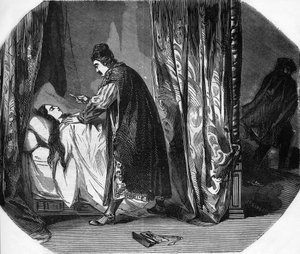 وفاة غابرييل ديستريس ، دوقة بوفورت وفيرنويل ، مركيز مونسو (1571-1599) ، عشيقة ملك فرنسا هنري الرابع التي ماتت بسبب السكتة الدماغية. نقش في "تاريخ الدعارة والفجور بين جميع شعوب العالم بواسطة المدرسة الفرنسية