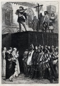 إعدام كونرادين (أو كونراد هوهنشتاوفن) ملك صقلية ودوق شوابيا (1252-1268) بأمر من تشارلز أنجو بعد معركة تاجلياكوزو عام 1268 "(إعدام كونرادين (أو كونراد الأصغر) ، آخر ملوك ستوفر صقلية ، التالية بواسطة المدرسة الفرنسية