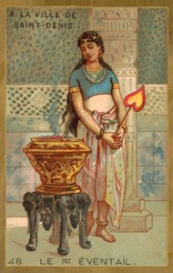 The first fan (chromolitho) بواسطة المدرسة الفرنسية