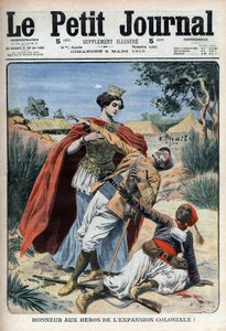 تكريم أبطال الاستعمار (في شمال إفريقيا) نقش استعاري "Le Petit Journal" ، 6 مارس 1910 (نقش) بواسطة المدرسة الفرنسية