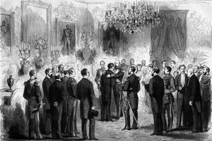 استقبل ملك السويد أوسكار الثاني (1829-1907) المستكشفين نيلس أدولف إريك (إريك) بارون نوردنسكولد (نوردنسكيولد) (1832-1901) والملازم بالاندر في القصر الملكي في ستوكهولم. في عام 1878 ، انتقل نوردنسكولد من المحيط الأطلسي إلى المحيط الهادئ بواسطة المدرسة الفرنسية