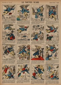 The new Icarus (coloured engraving) بواسطة المدرسة الفرنسية