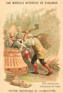 The plates of August of Saxony (chromolitho) بواسطة المدرسة الفرنسية