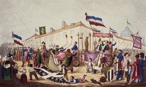 تم جر بقايا الخرافة إلى الاتفاقية ، نوفمبر 1793 بواسطة المدرسة الفرنسية