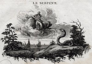 الأقعى. حكاية Esope. (الكاتب اليوناني Esopo أو Ecopus ، القرن السادس قبل الميلاد) كتبه Guillaume Montfort and Gravees بواسطة Beauble في عام 1801. بواسطة المدرسة الفرنسية