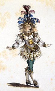 The sun king in theater costume. sd. 18th century بواسطة المدرسة الفرنسية