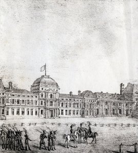 التويلري - "Alphabet Picturesque des Monumens de Paris" حوالي 1840 (نقش) بواسطة المدرسة الفرنسية