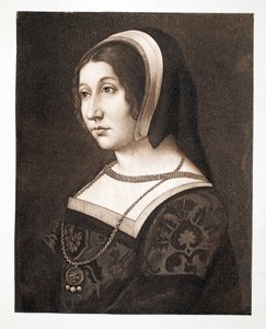 يعتقد أن تكون مارغريت تيودور ، ابنة هنري السابع ، ملكة اسكتلندا ، c.1520 قرن ، حانة. 1902 بواسطة المدرسة الفرنسية