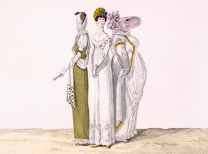 ثلاث درجات باريسية ، اللوحة 16 من le Bon Genre ، c.1810 (نقش ملون) بواسطة المدرسة الفرنسية