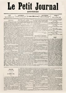 صفحة عنوان الصحيفة اليومية Le Petit Journal ، ١٢ فبراير ١٨٦٣ (طباعة)