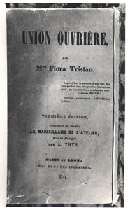 صفحة عنوان Union Ouvriere بواسطة Flora Tristan (1803-44) ، نشرت في عام 1844 بواسطة المدرسة الفرنسية