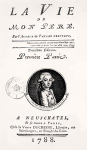 صفحة العنوان من "La Vie de Mon Pere" ، 1788 بواسطة المدرسة الفرنسية
