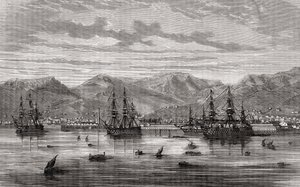 تولون في القرن الثامن عشر ، من "تاريخ الثورة الفرنسية" بواسطة لويس بلانك (1811-1882) بواسطة المدرسة الفرنسية