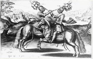 مشهد البطولة بين هنري الرابع (1553-1610) وأنطوان دي بلوفينيل (1555-1620) بواسطة المدرسة الفرنسية