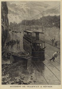حادث ترام في سيفر ، فرنسا ، 1897 بواسطة المدرسة الفرنسية