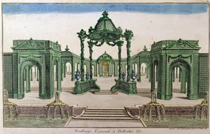 تم تنفيذ Trellis Archway في Bellevue (نقش الألوان) بواسطة المدرسة الفرنسية