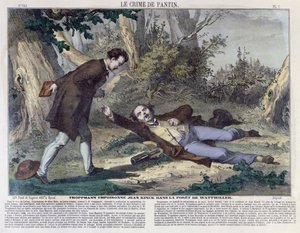 يسمم تروبمان جان كينك في غابة Wattwiller ، 1869 بواسطة المدرسة الفرنسية