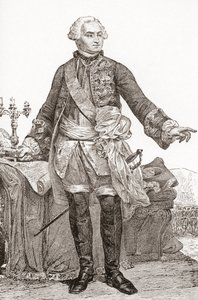 Ulrich Frédéric Woldemar، Comte de Lowendal، 17001755. الجندي ورجل الدولة الفرنسي المولد. من Les Heures Libres تم نشره عام 1908. بواسطة المدرسة الفرنسية