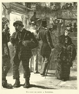 Un Coin De Rues In London (نقش) بواسطة المدرسة الفرنسية