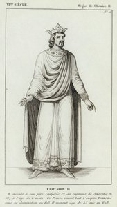 VI Siecle ، Regne de Clotaire II ، Clotaire II (نقش) بواسطة المدرسة الفرنسية