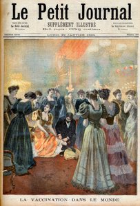 تلقيح في حفل استقبال مسائي أثناء وباء الجدري ، من Le Petit Journal ، 29 يناير 1894 بواسطة المدرسة الفرنسية