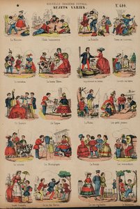 Various subjects (coloured engraving) بواسطة المدرسة الفرنسية