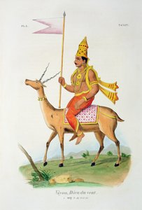 Vayu ، محفورة بواسطة C. de Motte (1785-1836) بواسطة المدرسة الفرنسية
