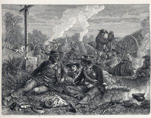 حروب فيندي (1793-1796): معسكر للتأمين الثائني. بواسطة المدرسة الفرنسية