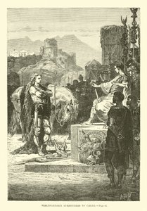 Vercingetorix يستسلم لقيصر بواسطة المدرسة الفرنسية