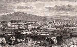 Vesoul - بلدية Grand Est of France ، محافظة مقاطعة Haute-Saone في منطقة Bourgogne-Franche-Comte - نقش في "France illustree: الجغرافيا والتاريخ والإدارة الإحصائية" بقلم V.-A. الشعير براون. 1884 بواسطة المدرسة الفرنسية