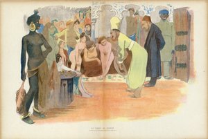 زيارة إلى الحريم ، رسم توضيحي لـ Le Rire (لون ليثو) بواسطة المدرسة الفرنسية