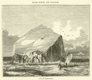منظر لـ Bass-Rock (نقش) بواسطة المدرسة الفرنسية