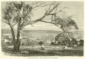 Vue de la vallee de la Yarra (نقش) بواسطة المدرسة الفرنسية