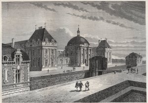 منظر للقصر الملكي مونسو - نقش من "" تاريخ فرنسا الذي روى لأحفادي "" بقلم فرانسوا غيزو - 1872-1876 بواسطة المدرسة الفرنسية