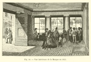 منظر داخلي للمشرحة عام 1855 بواسطة المدرسة الفرنسية