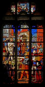 نافذة W16 تصور Ecce Homo بعد Durer بواسطة المدرسة الفرنسية