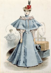 امرأة في ثوب السفر ، من Le Coquet ، 1895