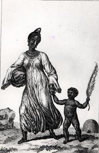 امرأة من تمبكتو ، من 'Journal d'un voyage a Tombouctou' بقلم رينيه كايلي (1799-1838) بواسطة المدرسة الفرنسية