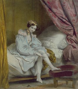 امرأة ترتدي جوارب ، c.1830