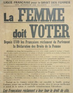 يجب على النساء التصويت ، ملصق يشجع النساء على النضال من أجل حقوق التصويت ، 1914
