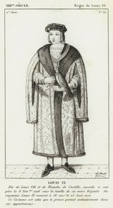 XIII Siecle, Regne de Louis IX, Louis IX (engraving) بواسطة المدرسة الفرنسية
