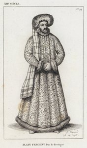 XII Siecle ، Alain Fergent ، Duc de Bretagne (نقش) بواسطة المدرسة الفرنسية