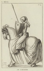 X Siecle ، Un Cavalier (نقش) بواسطة المدرسة الفرنسية
