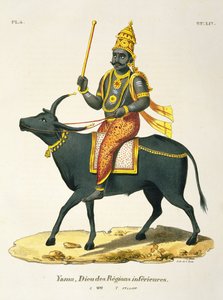 ياما ، إله العالم غير المرئي ، محفور من قبل C. de Motte (1785-1836) بواسطة المدرسة الفرنسية