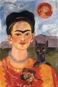 بورتريه ذاتي مع دييغو على صدري؛ Autoretrato con Diego en mi Pecho، حوالي 1953-1954 (زيت على الماسونيت) بواسطة فريدا كاهلو