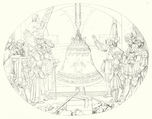 رسم توضيحي لشيلر Lied von der Glocke ، أو أغنية الجرس (نقش) بواسطة فريدريش أوجست موريتز ريتزش