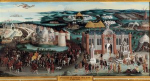 Interview of Francois I and Henry VIII at the camp du cloth d