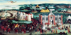 لقاء في مجال قماش الذهب ، 7 يونيو 1520 ، بعد هانز هولبين الأكبر (14605-1524)