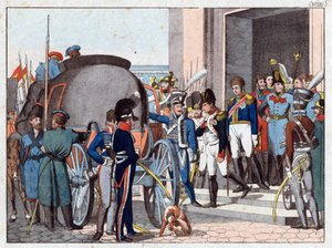 رحيل نابليون إلى جزيرة إلبا - كامبي ، أغسطس فريدريش أندرياس (1777-1846) - حفر ، ألوان مائية - 22 × 26،3 - مجموعة خاصة بواسطة فريدريش كامب