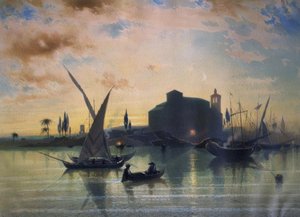 إسبانيا - وجهات نظر سيفيلا - الجوادالكويفر - 1867 بواسطة فريدريش إيبنر